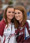 30 September 2012; Laura Scully, left, and Aoife Crean, from Knocknacarra, Co. Galway, ahead of the game. Supporters at the GAA Hurling All-Ireland Senior Championship Final Replay, Kilkenny v Galway, Croke Park, Dublin. Picture credit: Stephen McCarthy / SPORTSFILE