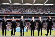 30 September 2012; The Willoughby brothers entertain the crowd. Entertainment at the GAA Hurling All-Ireland Championship Finals, Croke Park, Dublin. Picture credit: David Maher / SPORTSFILE