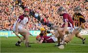 30 September 2012; Colin Fennelly, Kilkenny, centre, scores his side's third goal, as Galway players, from left, Feargal Flanney, Fergal Moore, Johnny Coen and Kevin Hynes watch on. GAA Hurling All-Ireland Senior Championship Final Replay, Kilkenny v Galway, Croke Park, Dublin. Picture credit: Stephen McCarthy / SPORTSFILE