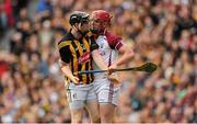 30 September 2012; Walter Walsh, Kilkenny, and James Skehill, Galway, during an altercation. GAA Hurling All-Ireland Senior Championship Final Replay, Kilkenny v Galway, Croke Park, Dublin. Picture credit: Pat Murphy / SPORTSFILE