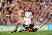 30 September 2012; Walter Walsh, Kilkenny, and James Skehill, Galway, during an altercation. GAA Hurling All-Ireland Senior Championship Final Replay, Kilkenny v Galway, Croke Park, Dublin. Picture credit: Pat Murphy / SPORTSFILE