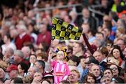 30 September 2012; A young Kilkenny supporter waves her flag during the game. Supporters at the GAA Hurling All-Ireland Senior Championship Final Replay, Kilkenny v Galway, Croke Park, Dublin. Picture credit: David Maher / SPORTSFILE