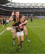 30 September 2012; Kilkenny players David Herity and T.J Reid celebrate after the game. GAA Hurling All-Ireland Senior Championship Final Replay, Kilkenny v Galway, Croke Park, Dublin. Picture credit: Ray McManus / SPORTSFILE