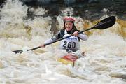 29 September 2012; Catriona Woods, Donegal Canoe, in action on the Straffan Weir, in the Senior WomenGP class, during the 2012 Liffey Descent. River Liffey, Straffan, Co. Kildare. Picture credit: Barry Cregg / SPORTSFILE