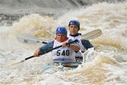 29 September 2012; Teddy Otto and Dermot Higgins, in action on the Straffan Weir, in the Kayak Double class, during the 2012 Liffey Descent. River Liffey, Straffan, Co. Kildare. Picture credit: Barry Cregg / SPORTSFILE