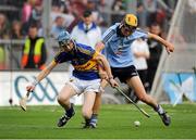 30 September 2012; Paul Winters, Dublin, in action against Tom Fox, Tipperary. Electric Ireland GAA Hurling All-Ireland Minor Championship Final Replay, Dublin v Tipperary, Croke Park, Dublin. Picture credit: Daire Brennan / SPORTSFILE