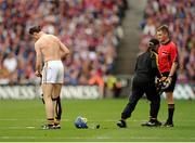 30 September 2012; Brian Hogan, Kilkenny, changes his jersey during the first half. GAA Hurling All-Ireland Senior Championship Final Replay, Kilkenny v Galway, Croke Park, Dublin. Picture credit: David Maher / SPORTSFILE
