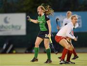 2 October 2012; Kathryn Mullan, Ireland, celebrates after scoring a goal which was subsequently disallowed. Women’s Electric Ireland Hockey Champions, Challenge 1, Pool B, Ireland v USA, National Hockey Stadium, UCD, Belfield, Dublin. Photo by Sportsfile