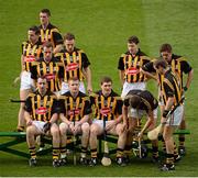 30 September 2012; Kilkenny players prepare to have their squad photograph taken ahead of the game. GAA Hurling All-Ireland Senior Championship Final Replay, Kilkenny v Galway, Croke Park, Dublin. Picture credit: Ray McManus / SPORTSFILE