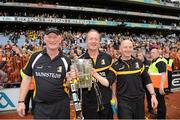 30 September 2012; Kilkenny manager Brian Cody, left, and selectors Michael Dempsey and Martin Fogarty, right, with the Liam MacCarthy Cup. GAA Hurling All-Ireland Senior Championship Final Replay, Kilkenny v Galway, Croke Park, Dublin. Picture credit: Ray McManus / SPORTSFILE