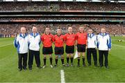 30 September 2012; Referee James McGrath with officials and umpires. GAA Hurling All-Ireland Senior Championship Final Replay, Kilkenny v Galway, Croke Park, Dublin. Picture credit: Ray McManus / SPORTSFILE