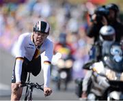 5 September 2012; Tobias Graf celebrates winning the men's individual time trial C2. London 2012 Paralympic Games, Cycling, Brands Hatch, Kent, England. Picture credit: Brian Lawless / SPORTSFILE