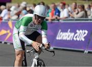 5 September 2012; Ireland's Enda Smith, from Santry, Dublin, after finishing the men's individual time trial C3. London 2012 Paralympic Games, Cycling, Brands Hatch, Kent, England. Picture credit: Brian Lawless / SPORTSFILE