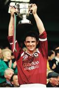 17 March 1997; Athenry captain Brian Feeney lifts the cup. AIB GAA Hurling All-Ireland Senior Club Championship Final, Athenry, Co. Galway v Wolfe Tones, Co. Clare, Croke Park, Dublin. Picture credit: Ray McManus / SPORTSFILE