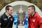 3 October 2012; In attendance at the 2012 Ford FAI Cup Semi-Finals Media Day are Barry Molloy, left, Derry City, and Kevin Dawson, Shelbourne. Ely Place, Dublin. Picture credit: David Maher / SPORTSFILE