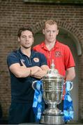3 October 2012; In attendance at the 2012 Ford FAI Cup Semi-Finals Media Day are Barry Murphy, St. Patrick's Athletic, and Chris Shields, Dundalk. Ely Place, Dublin. Picture credit: David Maher / SPORTSFILE