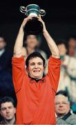 17 March 1991; Lavey, Co. Derry, captain Johnny McGurk lifts the cup. AIB GAA Football All-Ireland Senior Club Championship Final, Salthill, Co. Galway v Lavey, Co. Derry, Croke Park, Dublin. Picture credit: Ray McManus / SPORTSFILE