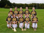 30 September 2012; Representing Kilkenny in the INTO/RESPECT Exhibition GoGames at the GAA Hurling All-Ireland Senior Championship Final between Kilkenny and Galway are, back row, left to right, Alix Buckley, Skerries Harps, Co. Dublin, Laura Dooley, Skerries Harps, Co. Dublin, Áine O'Grady, Whitehall Colmcille, Co. Dublin, Sarah Farrelly, Naomh Jude, Co. Dublin, Rachel Sawyer, Naomh Bríd, Co. Carlow, front row, from left, Niamh Keenaghan, Laragh United, Co. Cavan, Aoife Hynes, Galmoy, Co. Kilkenny, Ciara Ní Riagáin, Moorefield, Co. Kildare, Sarah Codd, The Rower Inistioge, Co. Kilkenny, Maria Holden, Glenmore, Co. Kilkenny. Clonliffe College, Dublin. Picture credit: Daire Brennan / SPORTSFILE