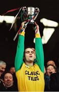 17 March 1998; Corofin captain Ray Silke lifts the cup following the AIB GAA Football All-Ireland Senior Club Championship Final match between Corofin and Dungiven at Croke Park, Dublin. Photo by Ray McManus/Sportsfile
