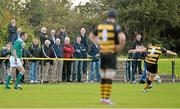 6 October 2012; Young Munster supporters, including Young Munster clubman Paul O'Connell alongside his father Michael O'Connell, watch on as Brian Haugh kicks a penalty. Ulster Bank League Division 1A, Young Munster v St.  Mary's College. Picture credit: Diarmuid Greene / SPORTSFILE