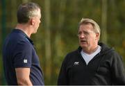 30 October 2017; Old Belvedere RFC coach Eddie O'Sullivan with Leinster head of rugby operations Guy Easterby during Leinster Rugby Squad Training at UCD, Belfield in Dublin. Photo by Matt Browne/Sportsfile