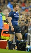 6 October 2012; Leinster's Brian O'Driscoll leaves the pitch with his ankle strapped during the second half. Celtic League 2012/13, Round 6, Leinster v Munster, Aviva Stadium, Lansdowne Road, Dublin. Picture credit: Brendan Moran / SPORTSFILE