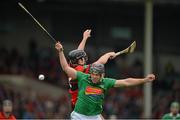 7 October 2012; Shane O'Donnell, Kilmallock, in action against Jeff Lohan, Adare. Limerick County Senior Hurling Championship Final, Adare v Kilmallock, Gaelic Grounds, Limerick. Picture credit: Diarmuid Greene / SPORTSFILE