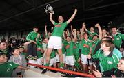 7 October 2012; Liam Walsh, Kilmallock, celebrates with the cup after victory over Adare. Limerick County Senior Hurling Championship Final, Adare v Kilmallock, Gaelic Grounds, Limerick. Picture credit: Diarmuid Greene / SPORTSFILE