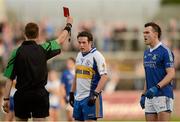 7 October 2012; Cathal McCarron, Dromore, is sent off by referee Cathal O'Hagan. Tyrone County Senior Football Championship Final, Dromore v Errigal Ciaran, Healy Park, Omagh, Co. Tyrone. Photo by Sportsfile