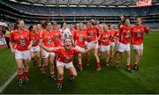 7 October 2012; Orlagh Farmer leads her Cork team mates as they do a lap of honour. TG4 All-Ireland Ladies Football Senior Championship Final, Cork v Kerry, Croke Park, Dublin. Picture credit: Ray McManus / SPORTSFILE