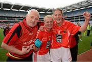 7 October 2012; Cork manager Eamonn Ryan celebrates with Deirdre O'Reilly and Juliet Murphy. TG4 All-Ireland Ladies Football Senior Championship Final, Cork v Kerry, Croke Park, Dublin. Picture credit: Ray McManus / SPORTSFILE