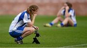 7 October 2012; A dejected Aoife Landers, Waterford, after the final whistle. TG4 All-Ireland Ladies Football Intermediate Championship Final, Armagh v Waterford, Croke Park, Dublin. Picture credit: Stephen McCarthy / SPORTSFILE