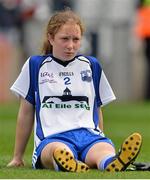 7 October 2012; A dejected Aoife Landers, Waterford, after the game. TG4 All-Ireland Ladies Football Intermediate Championship Final, Armagh v Waterford, Croke Park, Dublin. Picture credit: Brendan Moran / SPORTSFILE