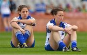 7 October 2012; A dejected Michelle Ryan, left, and Nora Dunphy, Waterford, after the game. TG4 All-Ireland Ladies Football Intermediate Championship Final, Armagh v Waterford, Croke Park, Dublin. Picture credit: Brendan Moran / SPORTSFILE
