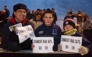 11 January 2002; Pictured from left to right are Connacht fans Olivier Flanagan, Ciaran Murphy, and David Devlin. Connacht v Pontypridd, Parker Pen Challenge Cup Quarter Final, Rugby, Ericsson Park, Athlone, Co. Westmeath. Picture credit; Damien Eagers / SPORTSFILE *EDI*