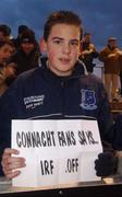 11 January 2002; Connacht supporter Ciaran Murphy pictured before the match. Connacht v Pontypridd, Parker Pen Challenge Cup Quarter Final, Rugby, Ericsson Park, Athlone, Co. Westmeath. Picture credit; Damien Eagers / SPORTSFILE *EDI*