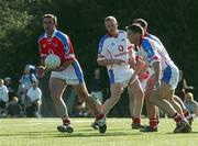 18 January 2003; Evan Kelly, Vodafone 2001 GAA All-Stars, in action against Kieran McGeeney, Vodafone 2002 GAA All-Stars. Vodafone GAA All-Star Exhibition Game, Vodafone 2002 All -Stars v Vodafone 2001 All -Stars, University of San Diego, Canyon Field, Linda Vista Road, San Diego, California, USA. Picture credit; Ray McManus / SPORTSFILE *EDI*