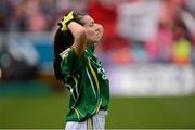 7 October 2012; A dejected Sarah Houlihan, Kerry, moments after the final whistle. TG4 All-Ireland Ladies Football Senior Championship Final, Cork v Kerry, Croke Park, Dublin. Picture credit: Ray McManus / SPORTSFILE