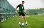 10 October 2012; Republic of Ireland's Ciaran Clark in action during squad training ahead of their side's FIFA World Cup Qualifier match against Germany on Friday. Republic of Ireland Squad Training, Gannon Park, Malahide, Co. Dublin. Picture credit: David Maher / SPORTSFILE