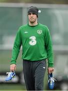 10 October 2012; Republic of Ireland's John O'Shea during squad training ahead of their side's FIFA World Cup Qualifier match against Germany on Friday. Republic of Ireland Squad Training, Gannon Park, Malahide, Co. Dublin. Picture credit: David Maher / SPORTSFILE