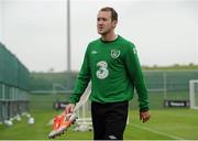 10 October 2012; Republic of Ireland's Aiden McGeady at the end of squad training ahead of their side's FIFA World Cup Qualifier match against Germany on Friday. Republic of Ireland Squad Training, Gannon Park, Malahide, Co. Dublin. Picture credit: David Maher / SPORTSFILE