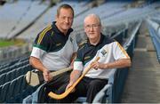 11 October 2012; Ireland managers John Meyler, left, and Michael Walshe in attendance at the launch of the Hurling Shinty International Series. Croke Park, Dublin. Picture credit: Barry Cregg / SPORTSFILE