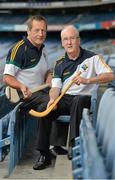 11 October 2012; Ireland managers John Meyler, left, and Michael Walshe in attendance at the launch of the Hurling Shinty International Series. Croke Park, Dublin. Picture credit: Barry Cregg / SPORTSFILE