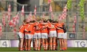 7 October 2012; The Armagh team gather together in a huddle before the game. TG4 All-Ireland Ladies Football Intermediate Championship Final, Armagh v Waterford, Croke Park, Dublin. Picture credit: Brendan Moran / SPORTSFILE