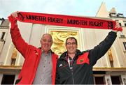 12 October 2012; Munster supporters Ray Keating, left, and John O'Sullivan, from Cobh, Co. Cork, in Paris ahead of Munster's Heineken Cup 2012/13, Pool 1, Round 1, match against Racing Metro 92 on Saturday. Boulevard Montmartre, Paris, France. Picture credit: Diarmuid Greene / SPORTSFILE