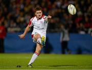 12 October 2012; Paddy Jackson, Ulster, kicks a penalty. Heineken Cup 2012/13, Pool 4, Round 1, Ulster v Castres Olympique, Ravenhill Park, Belfast, Co. Antrim. Picture credit: Oliver McVeigh / SPORTSFILE