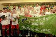 13 October 2012; Sligo Rovers players celebrate in their team dressing room after winning the Airtricity League Premier Division. Airtricity League Premier Division, Sligo Rovers v St Patrick's Athletic, Showgrounds, Sligo. Picture credit: David Maher / SPORTSFILE