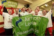 13 October 2012; Sligo Rovers players celebrate after winning the Airtricity League Premier Division. Airtricity League Premier Division, Sligo Rovers v St Patrick's Athletic, Showgrounds, Sligo. Picture credit: David Maher / SPORTSFILE