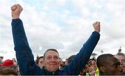 13 October 2012; Sligo Rovers manager Ian Baraclough celebrates at the end of the game. Airtricity League Premier Division, Sligo Rovers v St Patrick's Athletic, Showgrounds, Sligo. Picture credit: David Maher / SPORTSFILE