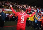 13 October 2012; Mark Quigley, Sligo Rovers, celebrates with supporters after winning the Airtricity League Premier Division title. Airtricity League Premier Division, Sligo Rovers v St Patrick's Athletic, Showgrounds, Sligo. Picture credit: David Maher / SPORTSFILE